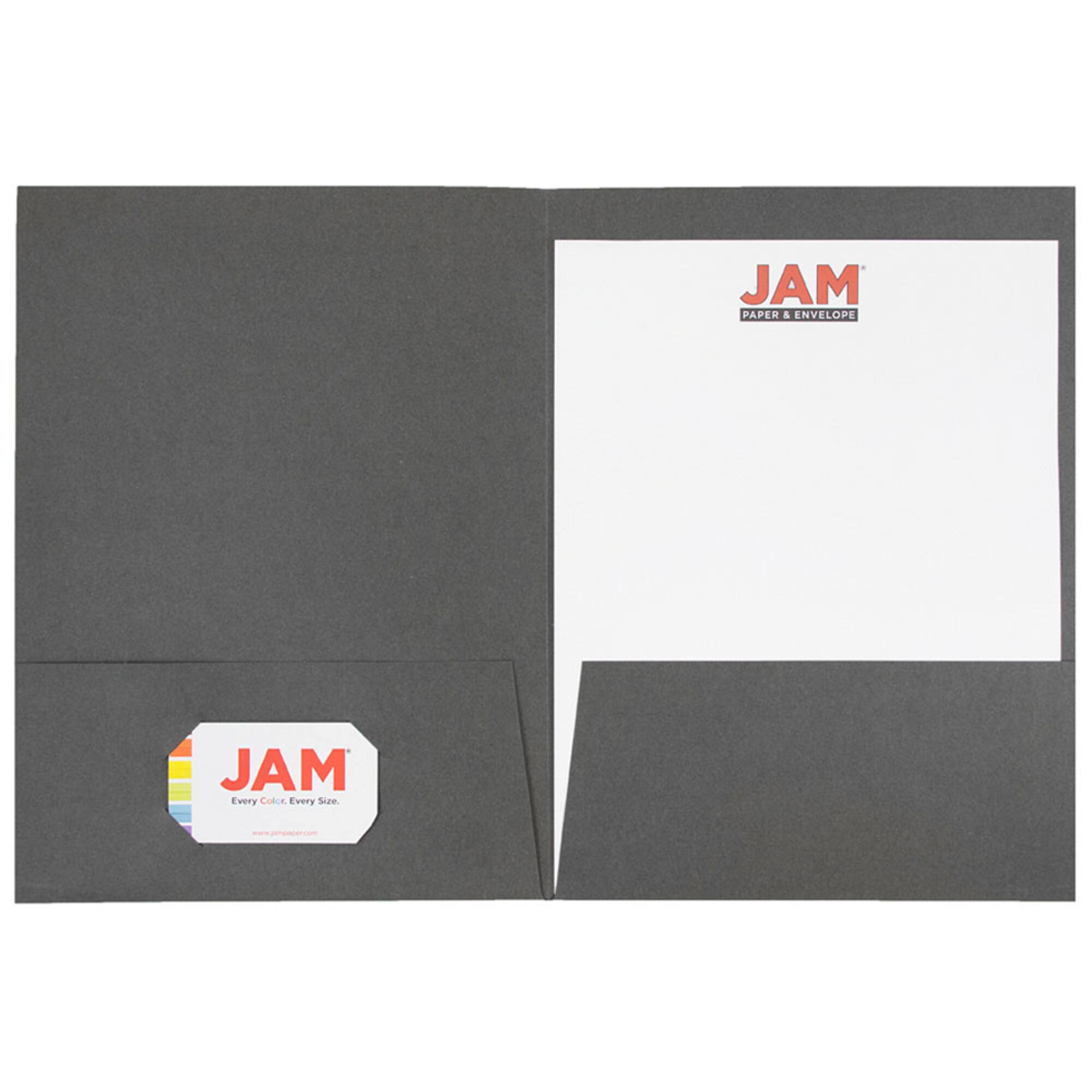 JAM Paper 2-Pocket Textured Linen Business Folders
